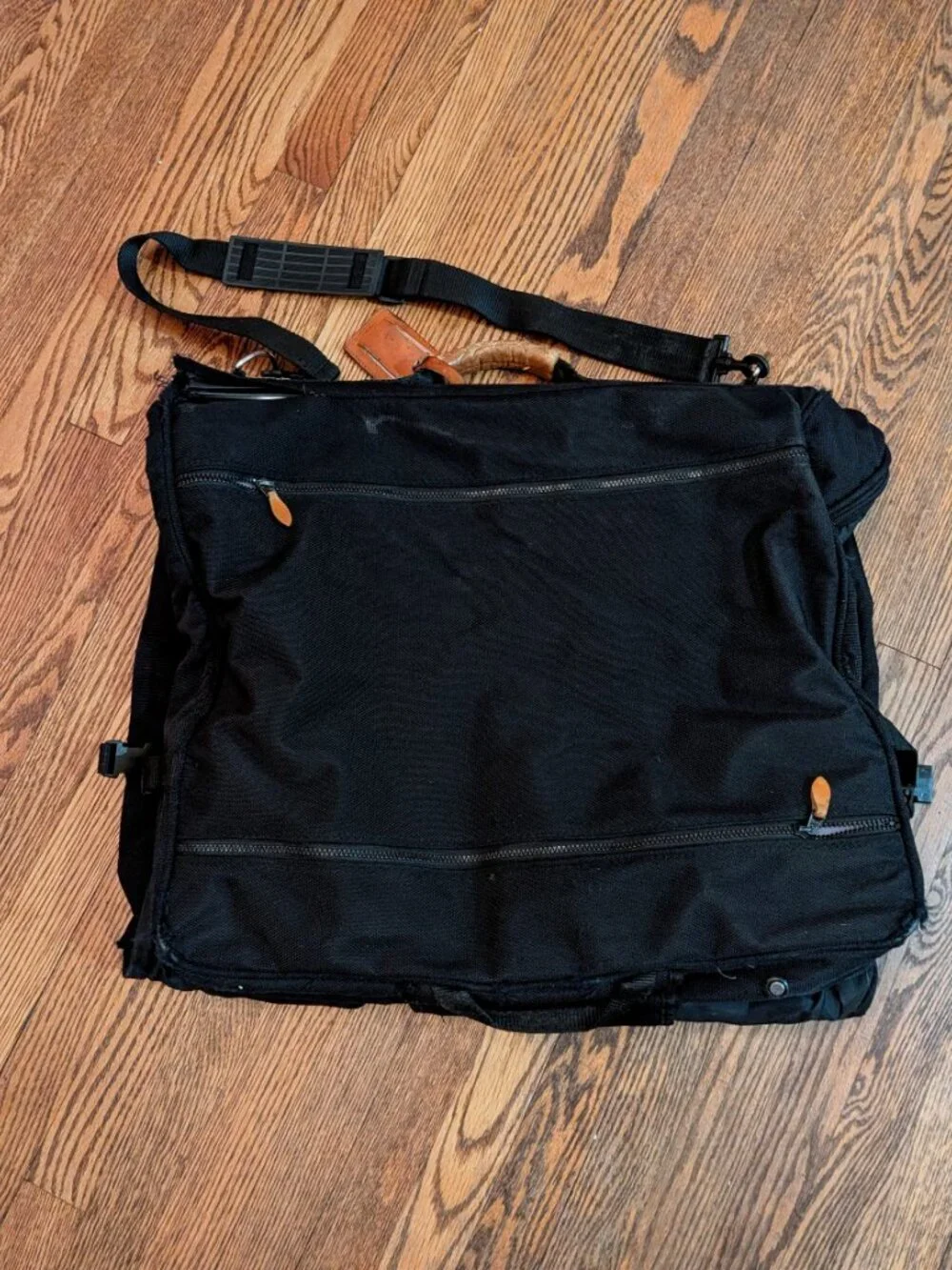 Vintage Dior Luggage Set – 2 Piece Canvas Leather Black Duffle Garment